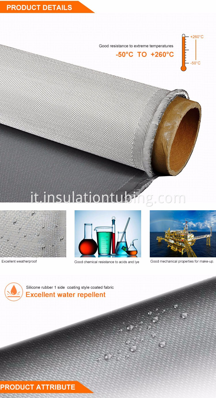 silicone rubber coated fiberglass